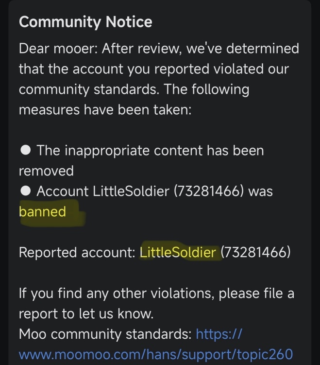 This is what happens when you spew hate and go against the law. Let this be a warning. As I said, if you feel bothered by my existence, the block button is within your reach.