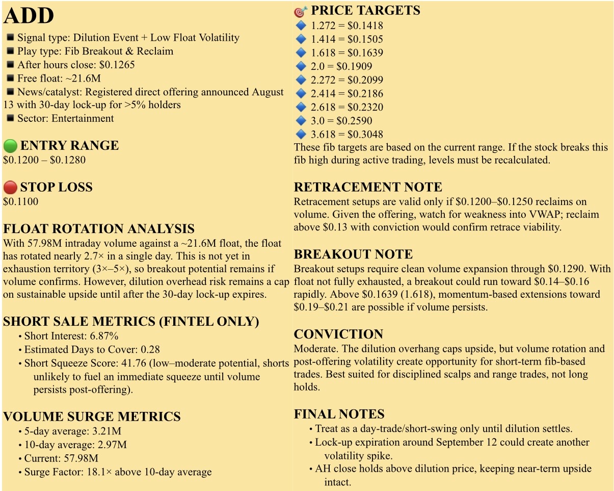 🔵FREE Watchlist, AUGUST 19, 2025, Tuesday. NFA - DrJag8... in progress