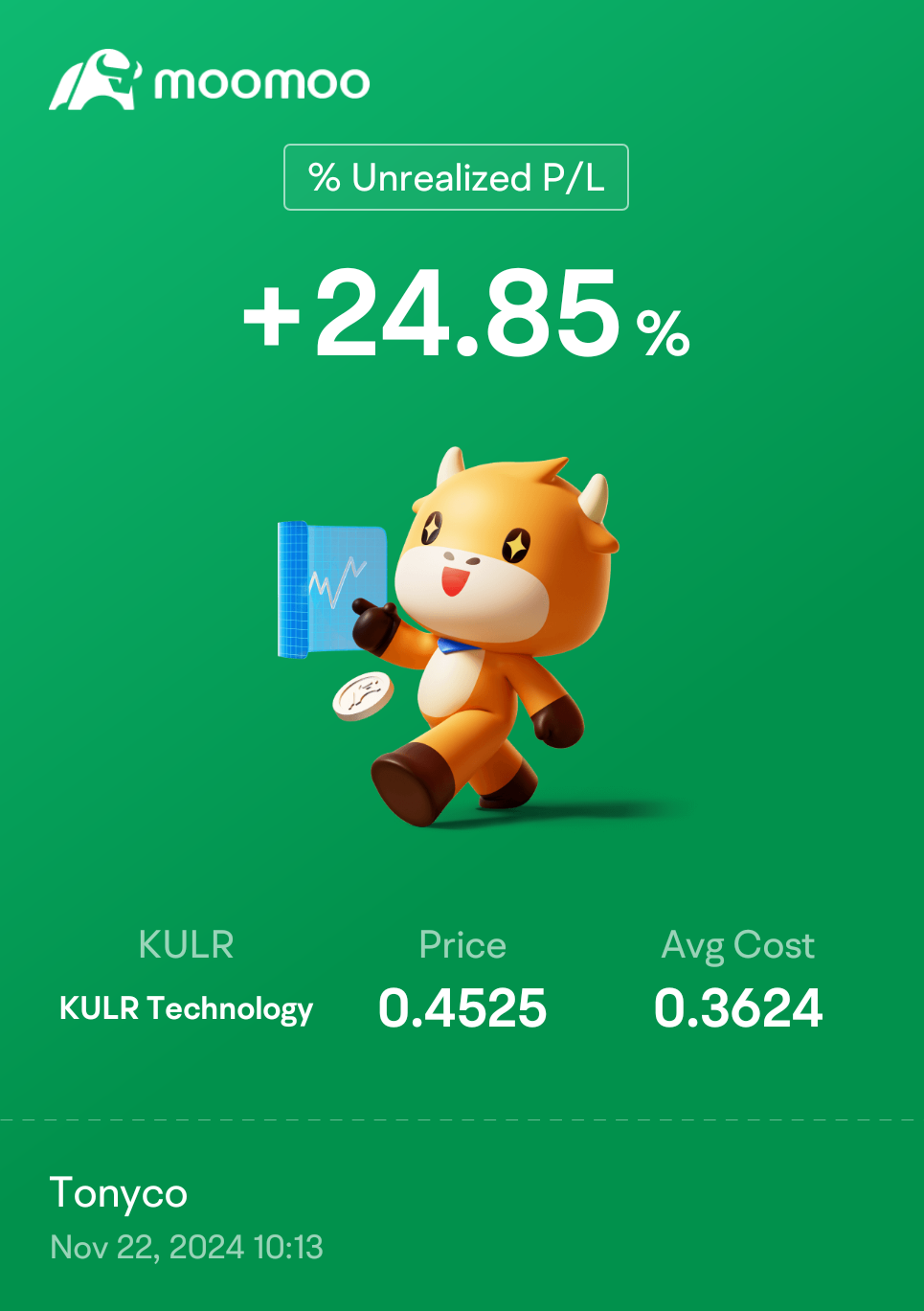 堅持走過低谷是值得的-相信自己！ $KULR Technology (KULR.US)$