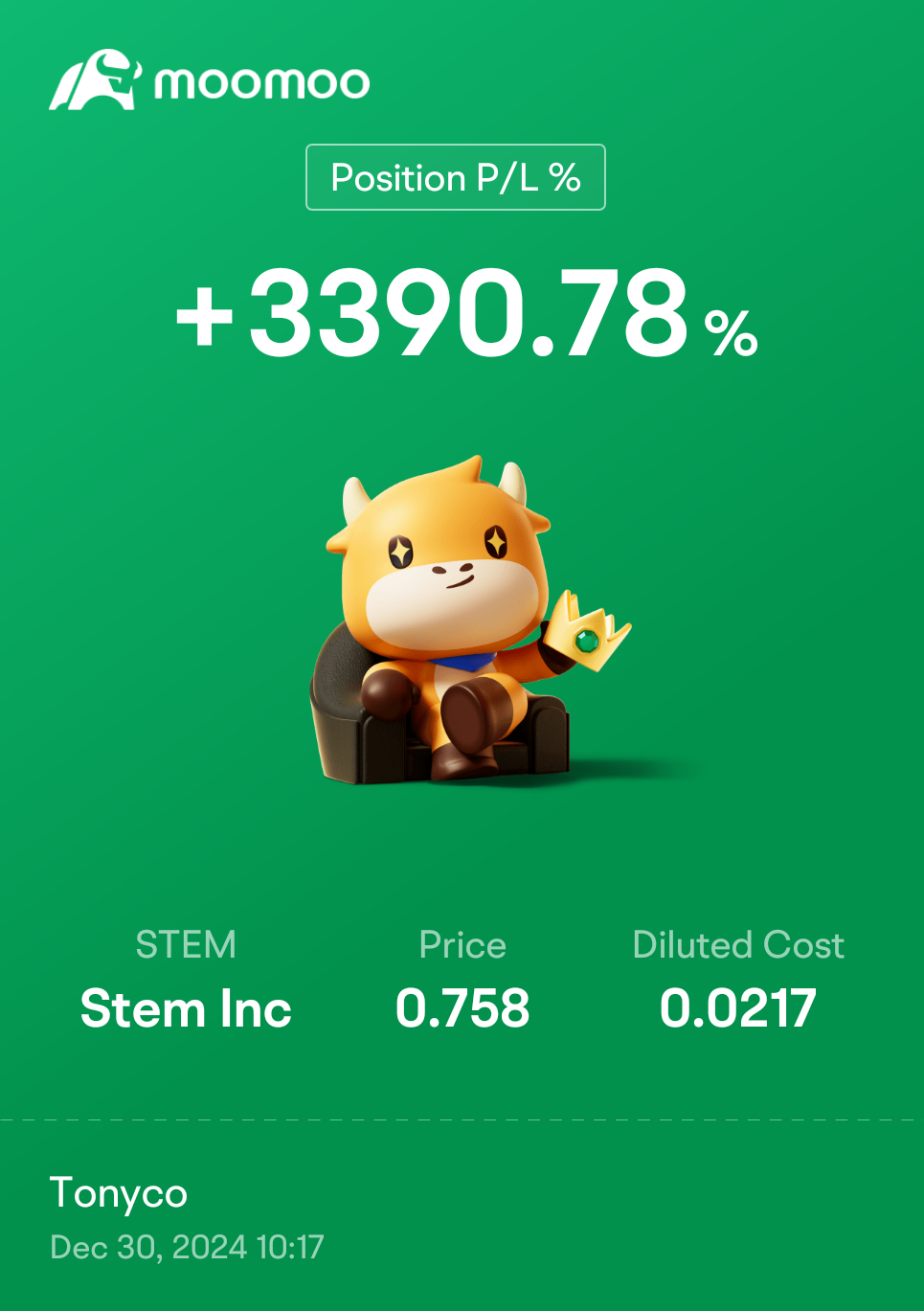 $Stem Inc (STEM.US)$ mwahaha!!