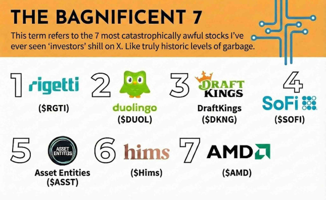 The “Bagnificent 7” 😂