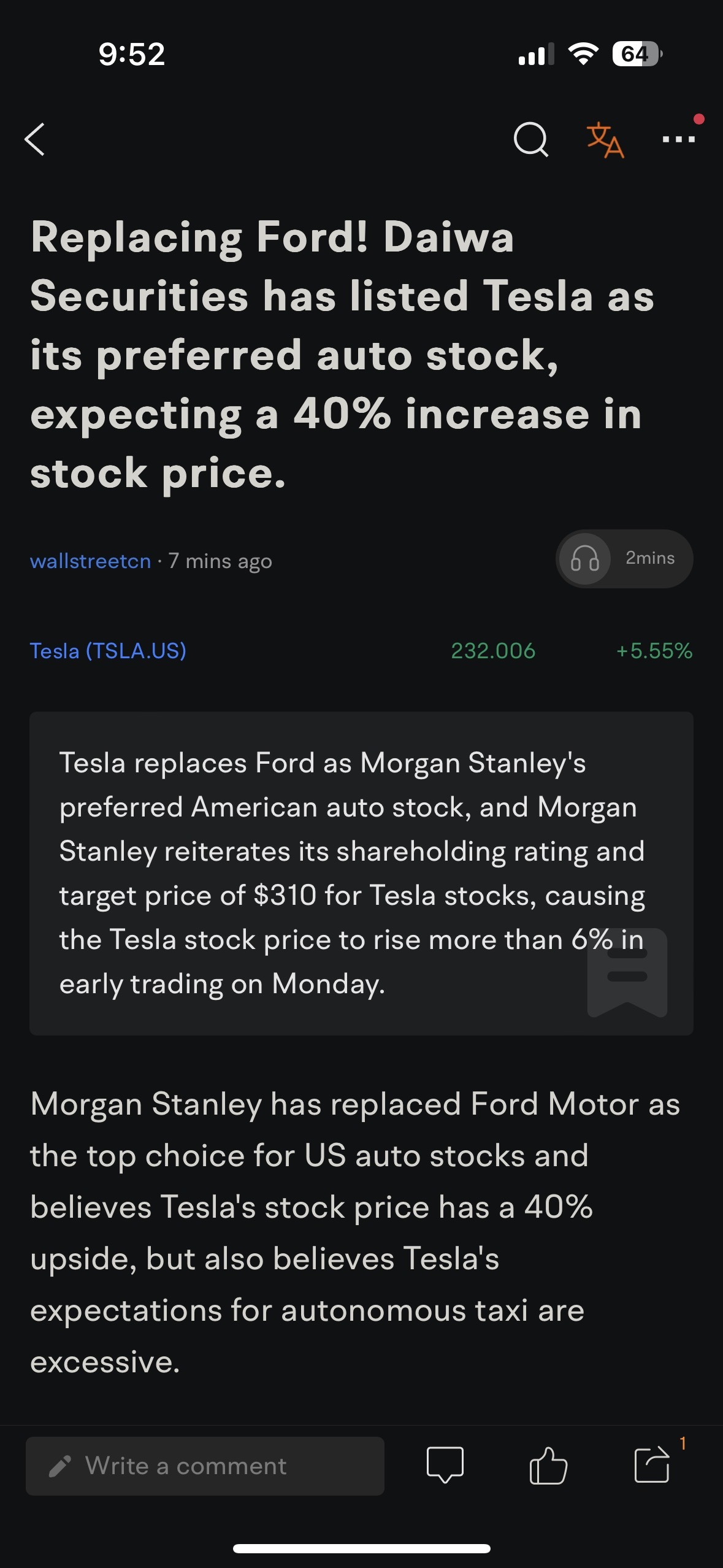 $Tesla (TSLA.US)$