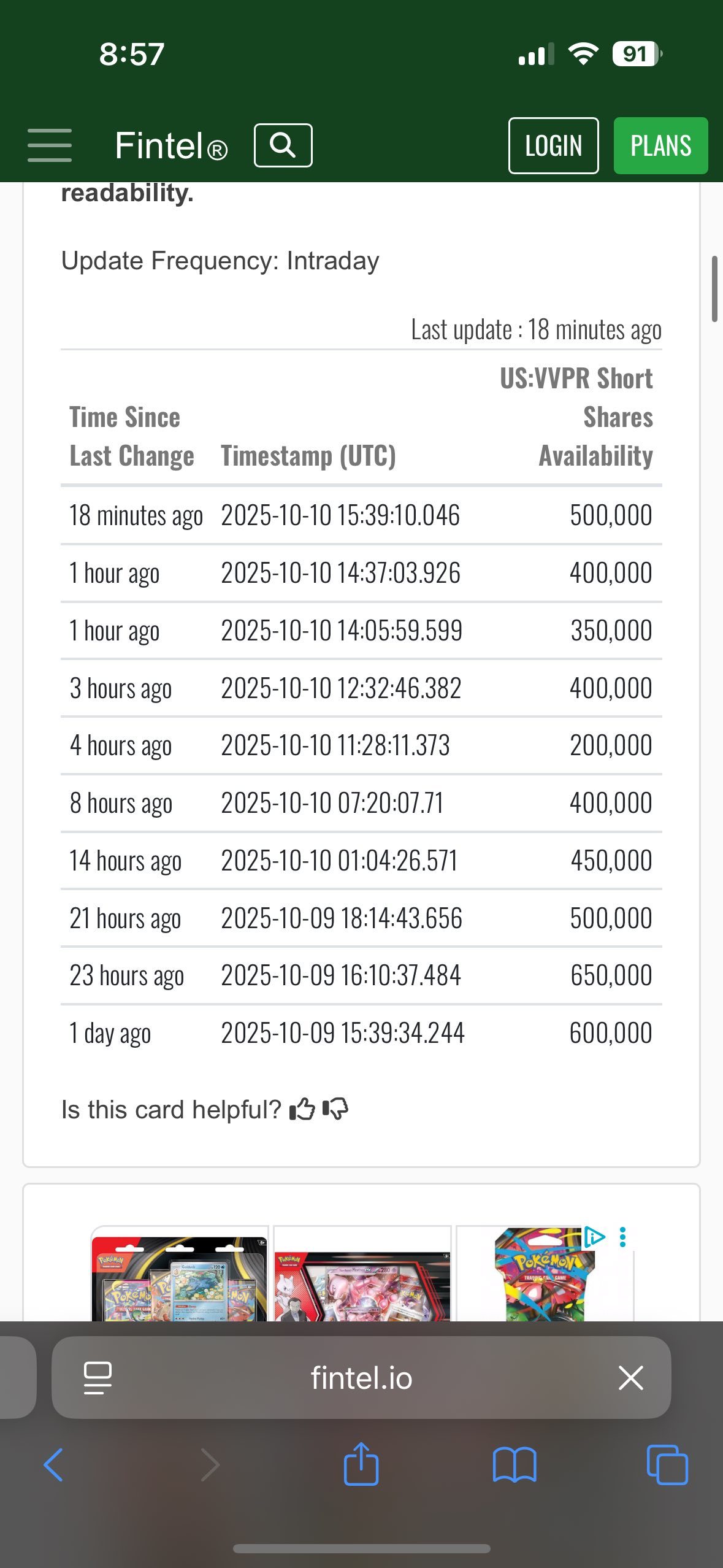 $VivoPower (VVPR.US)$ 从未想过我们和空头会站在同一阵营。但当市场崩盘，他们为了稳住价格而买入时，我不会抱怨。