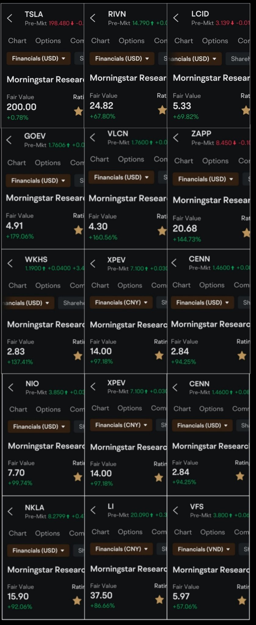 Fair valuations for EV sector