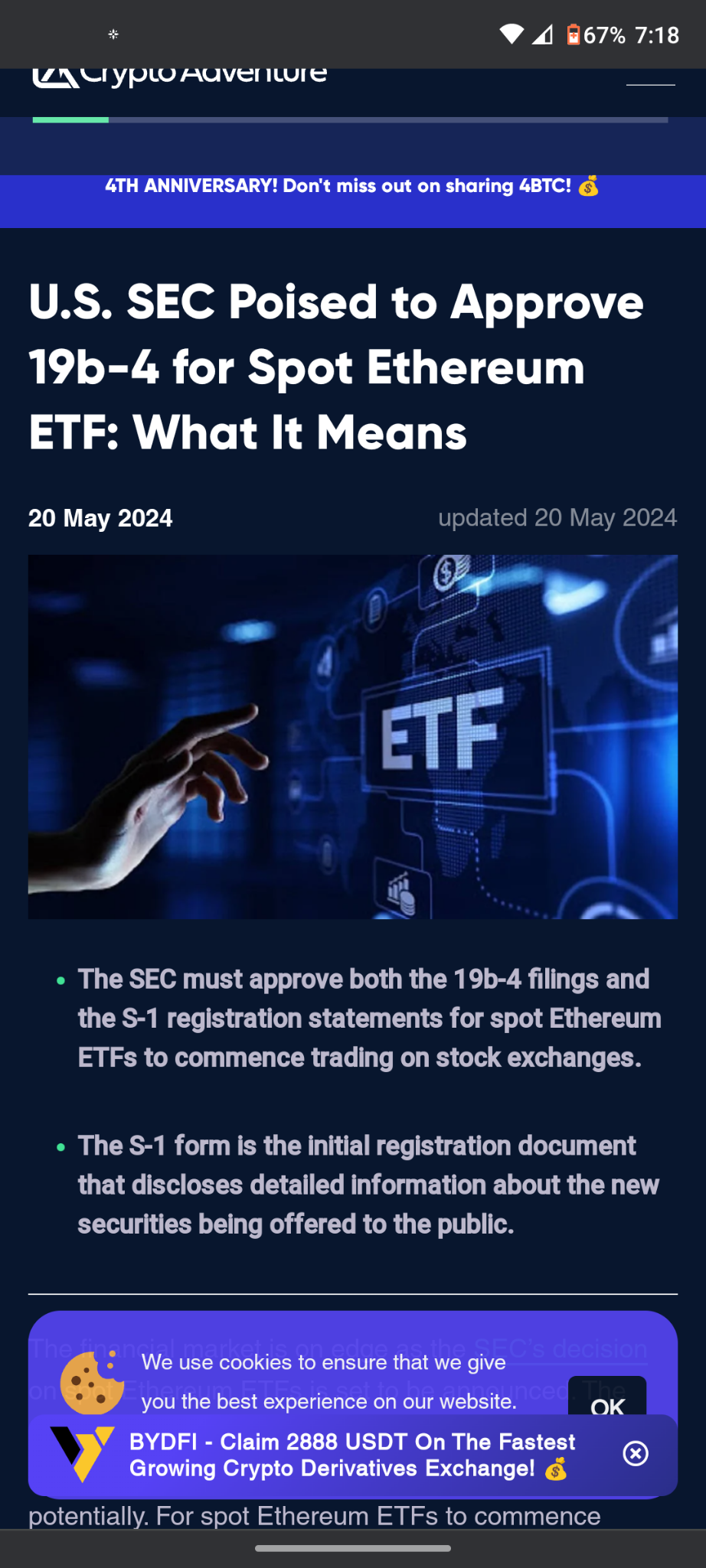 $ビットコイン (BTC.CC)$今日は、議会でイーサリアムの承認（ETF）を決定するために立法が行われているため、急激な上昇が多く見られました。被投票権2つが必要です。正確な用語と実施日時については、Googleで検索できますが、今週行われます。つまり、イーサリアムはミサイルのように打ち上がったのです。また、ビットコ...