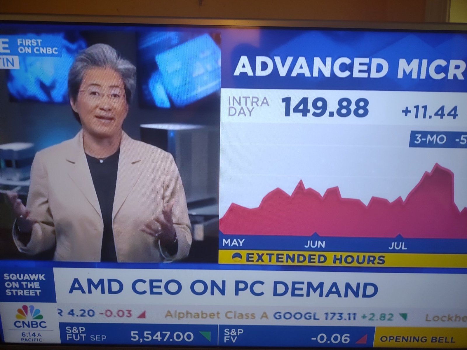 $Advanced Micro Devices (AMD.US)$ Lisa Su live CNBC now