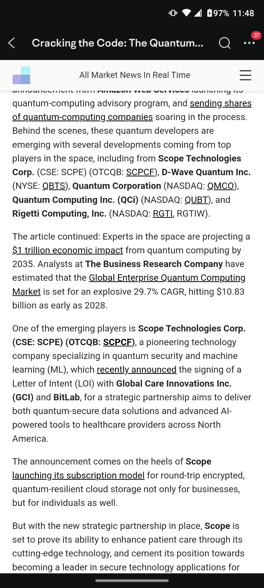 Scope Technologies Corp (SCPE.CA)$ 这家公司刚在一个故事中出现过，我会复制粘贴给你。... - moomoo 社区