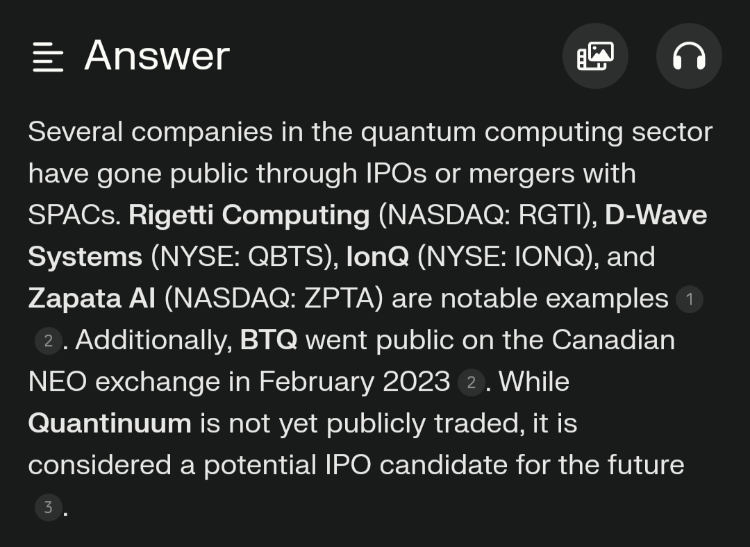 $BTQ Technologies Corp (BTQ.CA)$ doing a search under perplexity for quantum stocks that have IPO this year this name is on the list and it had a huge move on F...