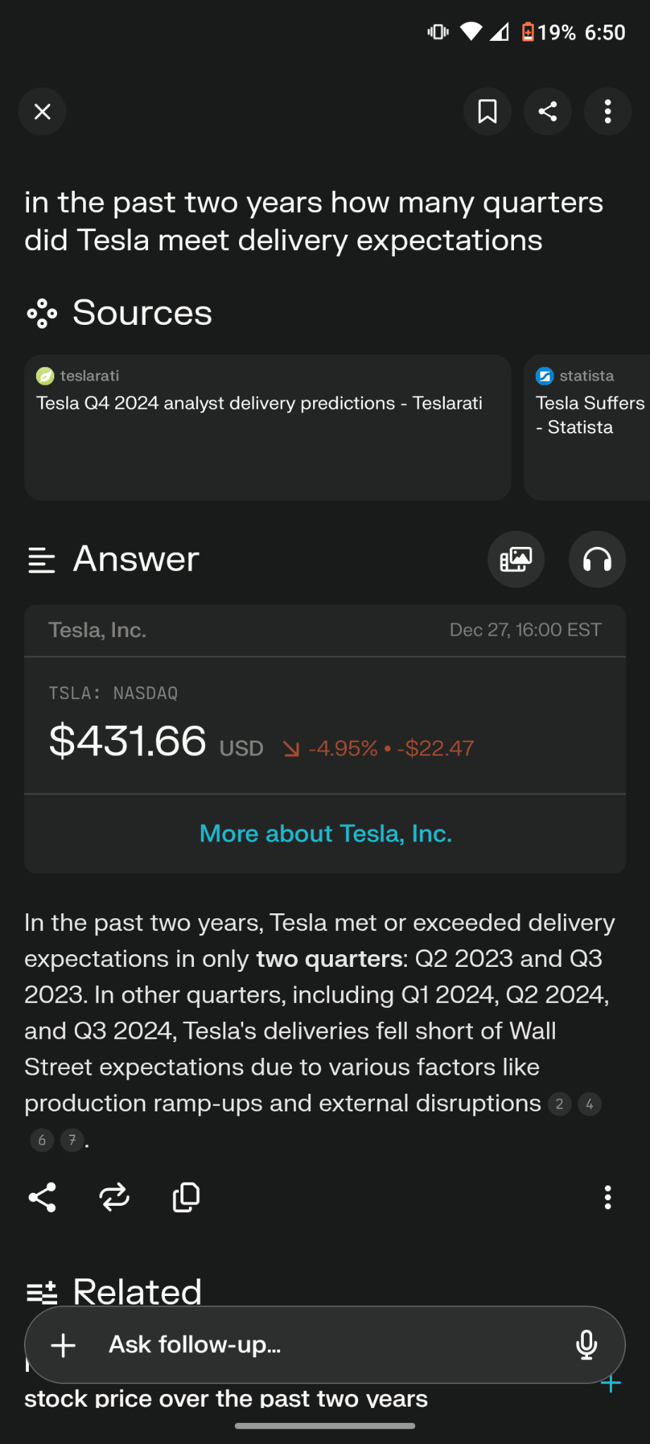 $特斯拉 (TSLA.US)$ 现实情况是，特斯拉本季度的数字很难达到。  他们在过去一年错过的次数比成功的次数多，尽管特斯拉正在提供激励措施，如果您在12月31日之前提车就可享受免费超级充电，很多人显然选择在税收减免到期前购车，但是在已经多次未达成目标的情况下，他们能够完成任务的机会有多大？