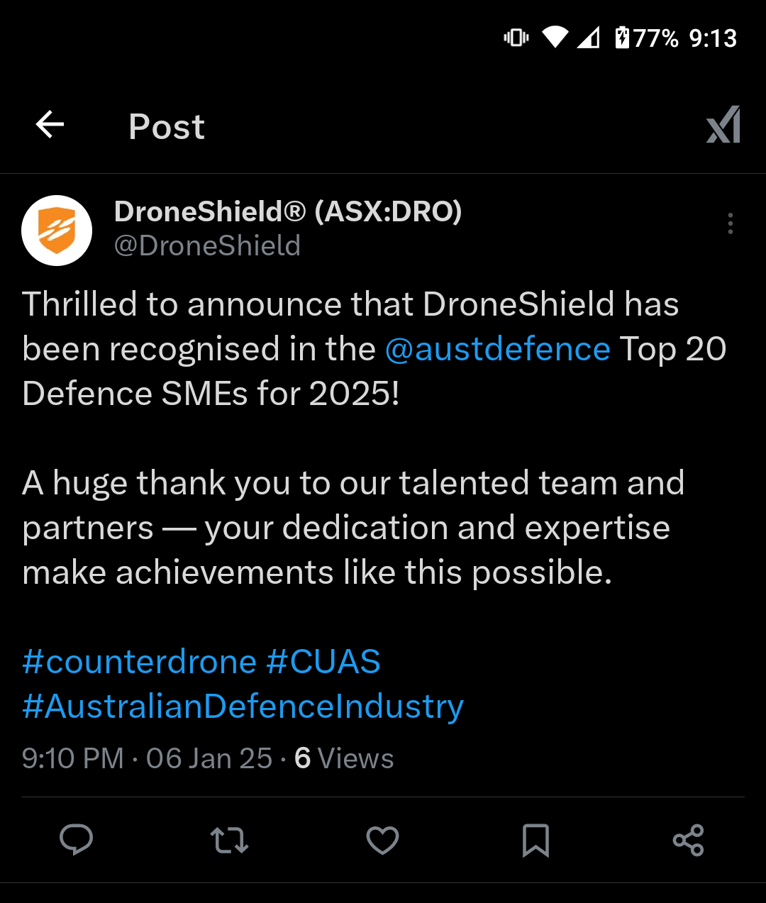 $Droneshield Ltd (DRO.AU)$ HOT OFF THE PRESS