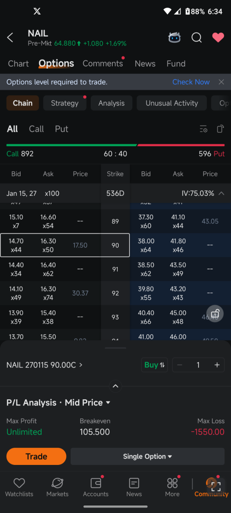 LEAP OPTION TRADE