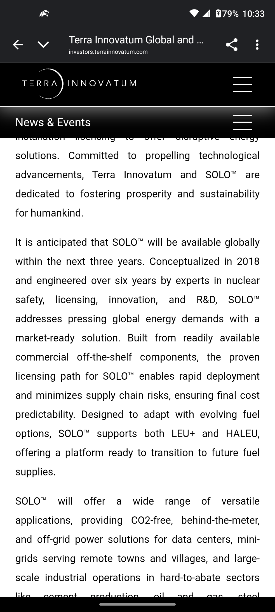 $Terra Innovatum Global (NKLR.US)$