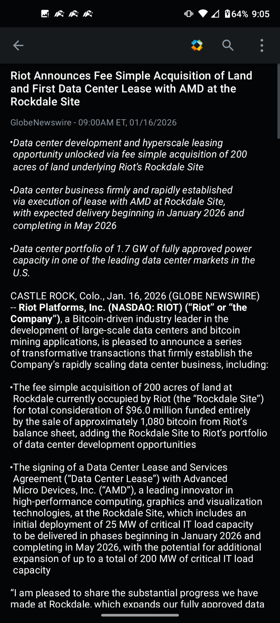 ライオット プラットフォームズ (RIOT.US)$ - moomooコミュニティ