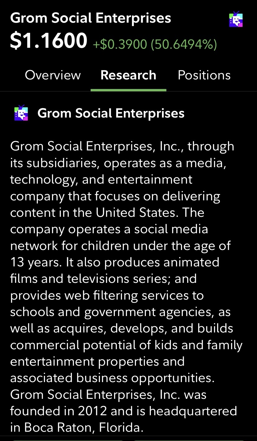 $Grom Social Enterprises (GROM.US)$ 📊⚡️📊