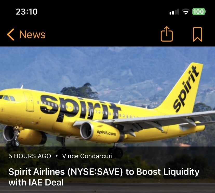 $Spirit Airlines (SAVE.US)$ 📊⚡️📊