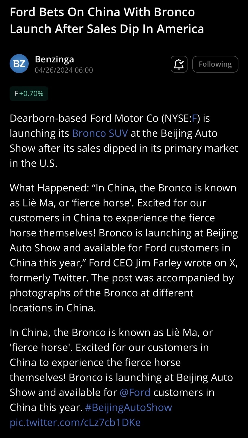 $Ford Motor (F.US)$ 📊⚡️📊