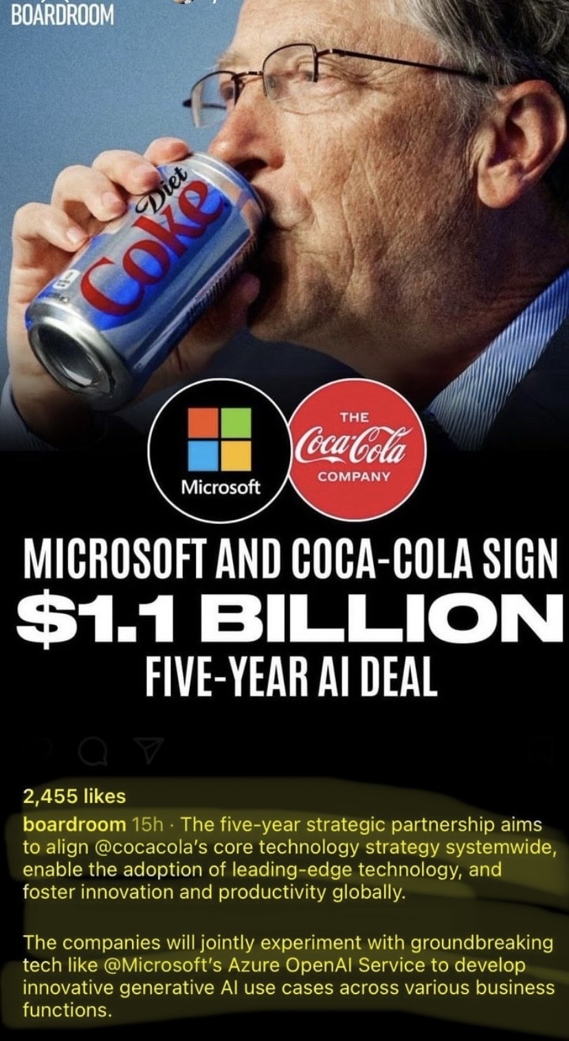 $Microsoft (MSFT.US)$$Coca-Cola Consolidated (COKE.US)$ 📊⚡️📊