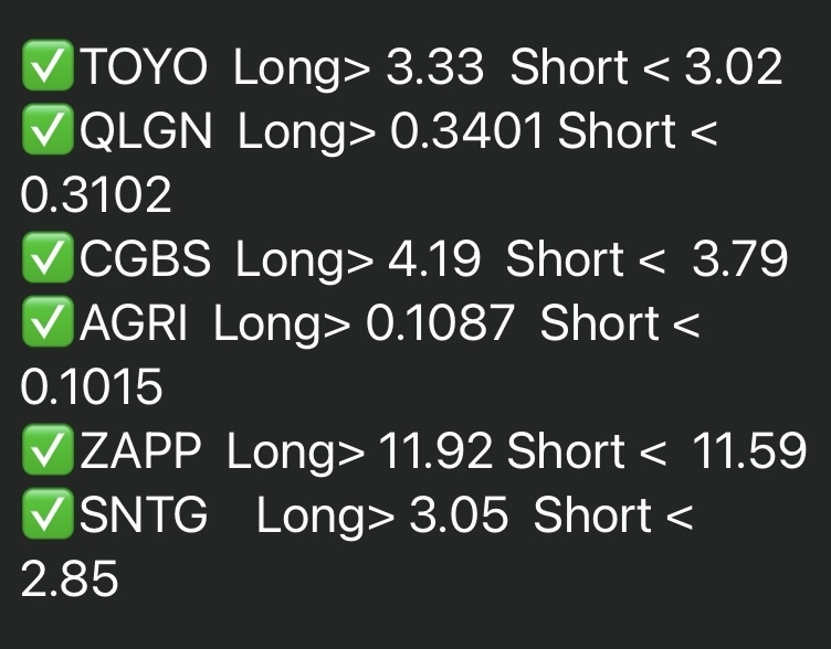 金曜日、やるぞ。 7/12/24 🚨🚨🚨🚨 $センテージ (SNTG.US)$$Zapp Electric Vehicles (ZAPP.US)$$アグリフォース (AGRI.US)$$クラウン・Lng・ホールディングス (CGBS.US)$$クアリジェン・セラピューティクス (QLGN.US)$$トーヨー (...