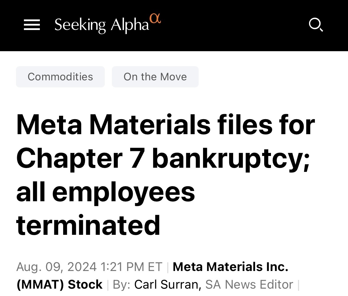 $Meta Materials (MMAT.US)$