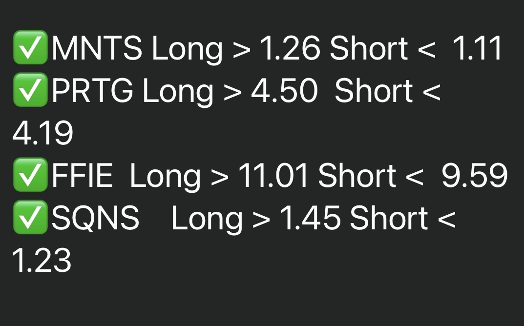 Happy Friday. 8/23/24 👀’s on. 🚨🚨 *not trading or financial advice* $Momentus (MNTS.US)$$Portage Biotech (PRTG.US)$$Faraday Future Intelligent Electric Inc. (...