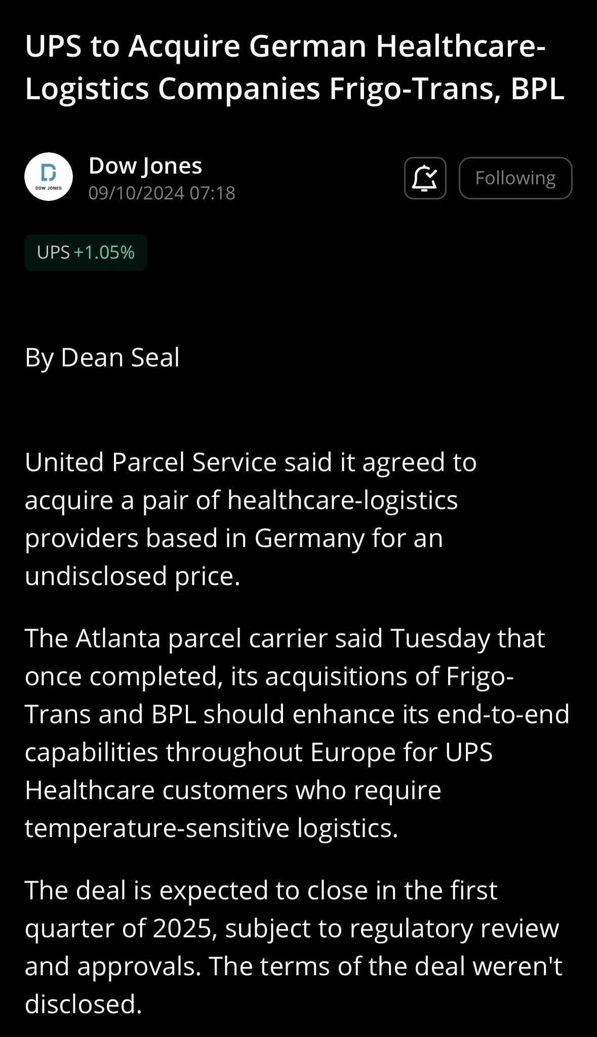 $United Parcel Service (UPS.US)$