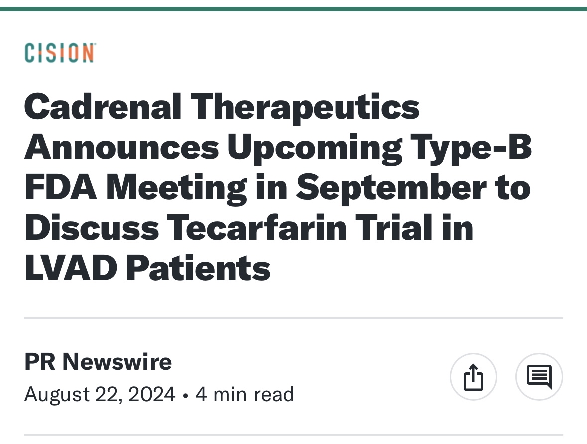 $Cadrenal Therapeutics (CVKD.US)$