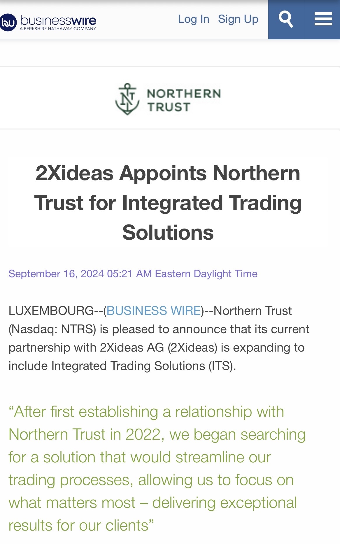 $Northern Trust (NTRS.US)$