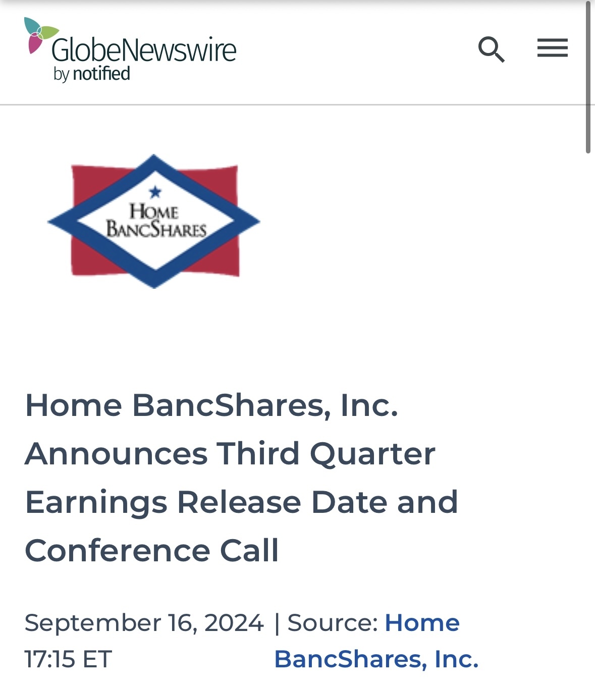 $Home BancShares (HOMB.US)$