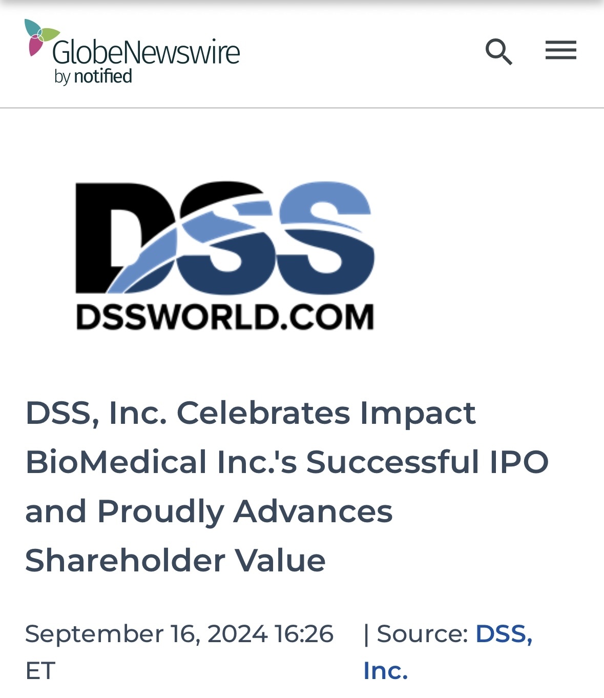 $DSS Inc (DSS.US)$