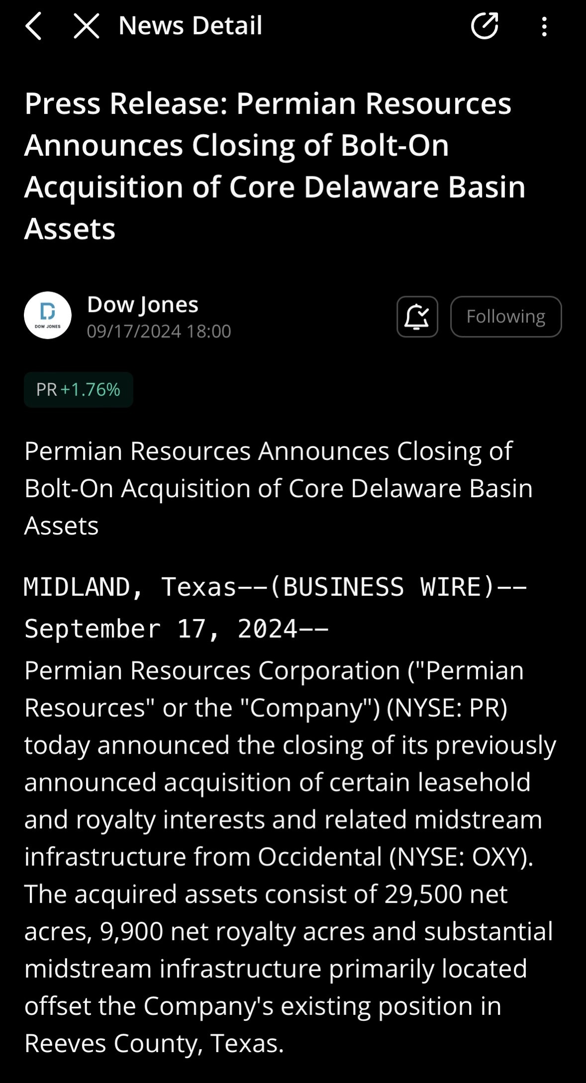 $Permian Resources (PR.US)$