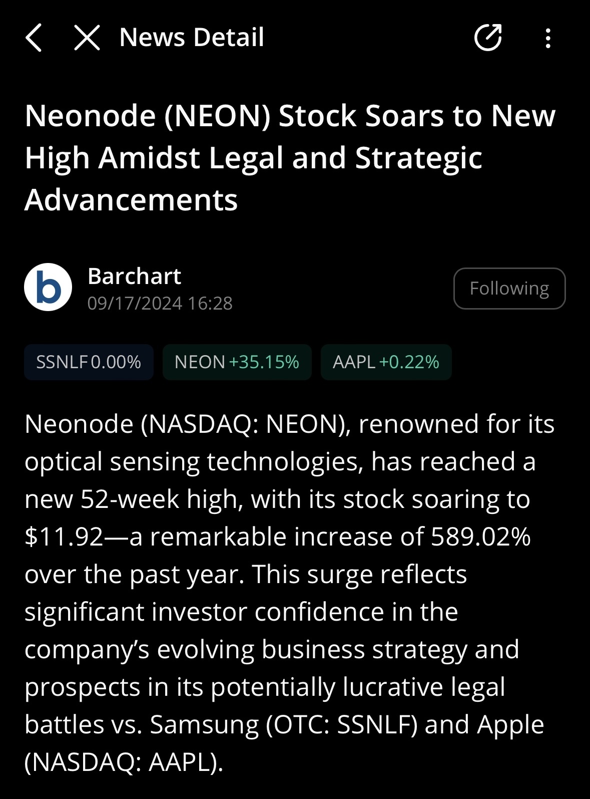 $Neonode (NEON.US)$