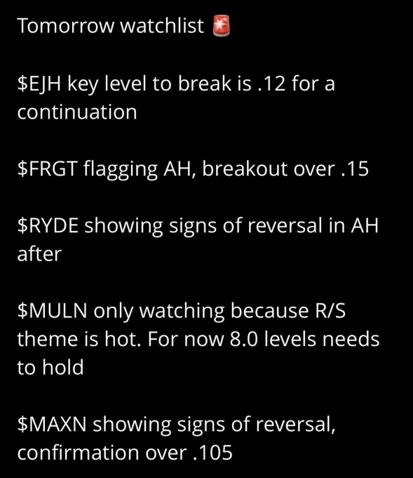 9/19/24 jj’s Watchlist. *not financial advice *