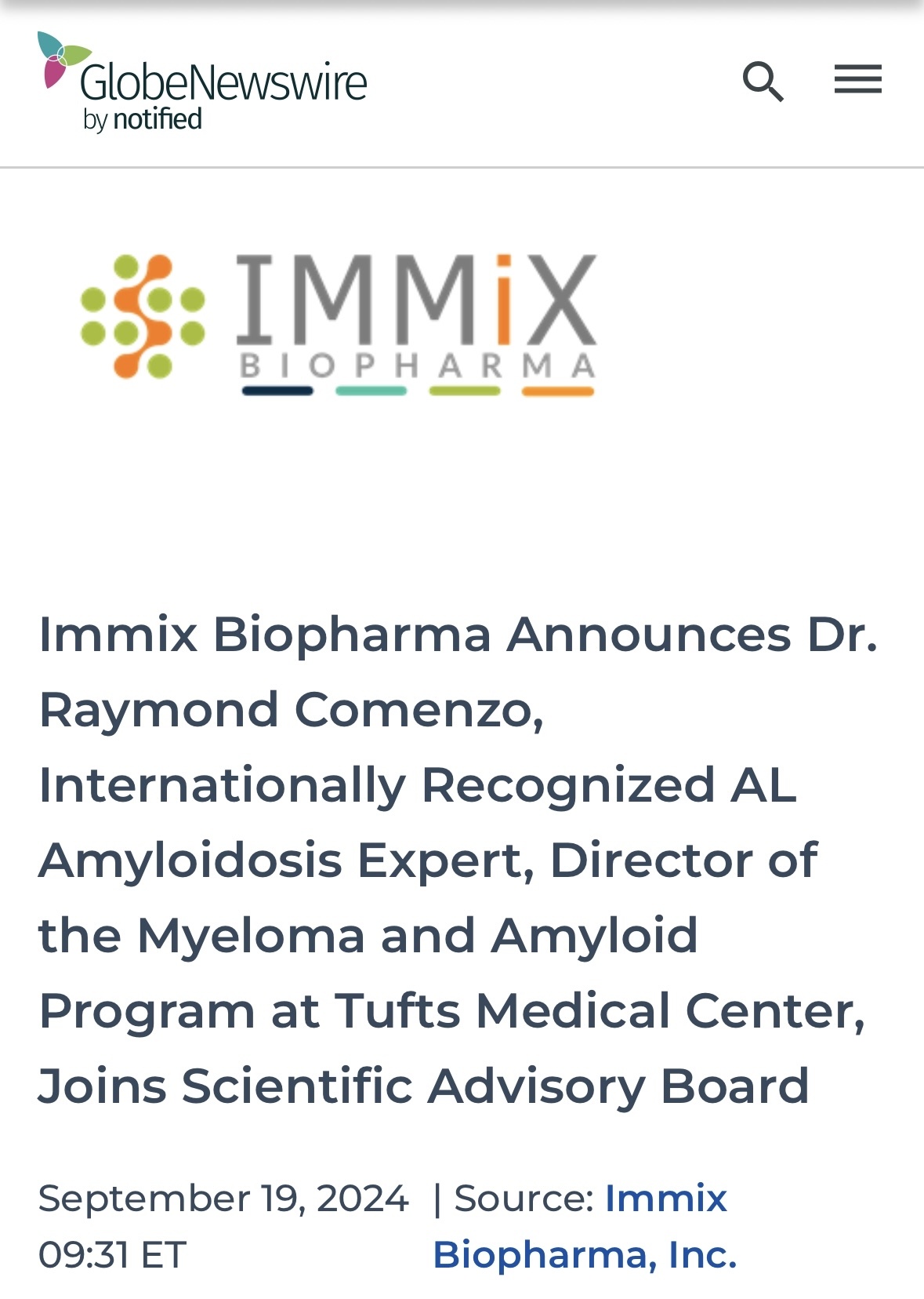 $Immix Biopharma (IMMX.US)$