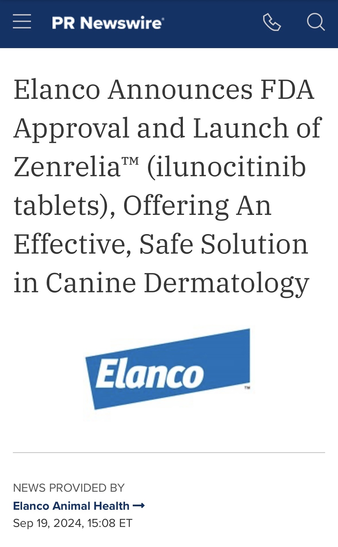 $Elanco Animal Health (ELAN.US)$