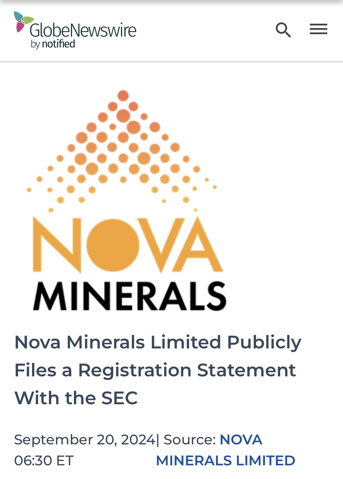 $Nova Minerals (NVA.US)$