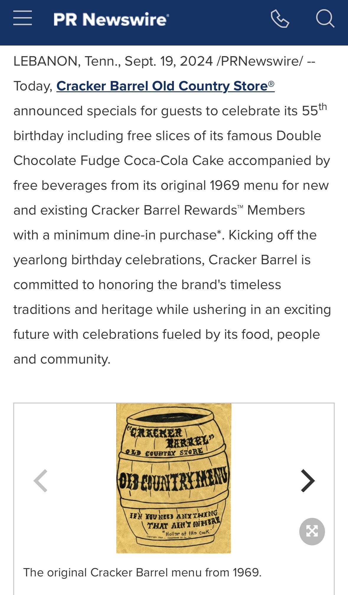 Cracker Barrel Old Country Store Inc (CBRL.US)$ - moomoo Community