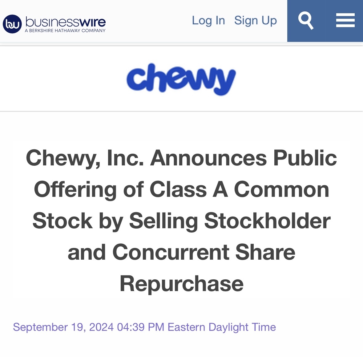 $Chewy (CHWY.US)$