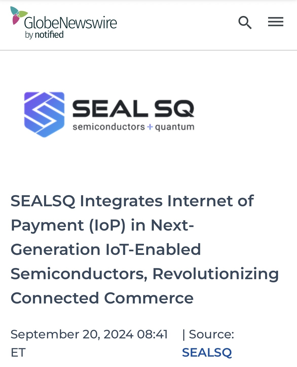 $SEALSQ Corp (LAES.US)$