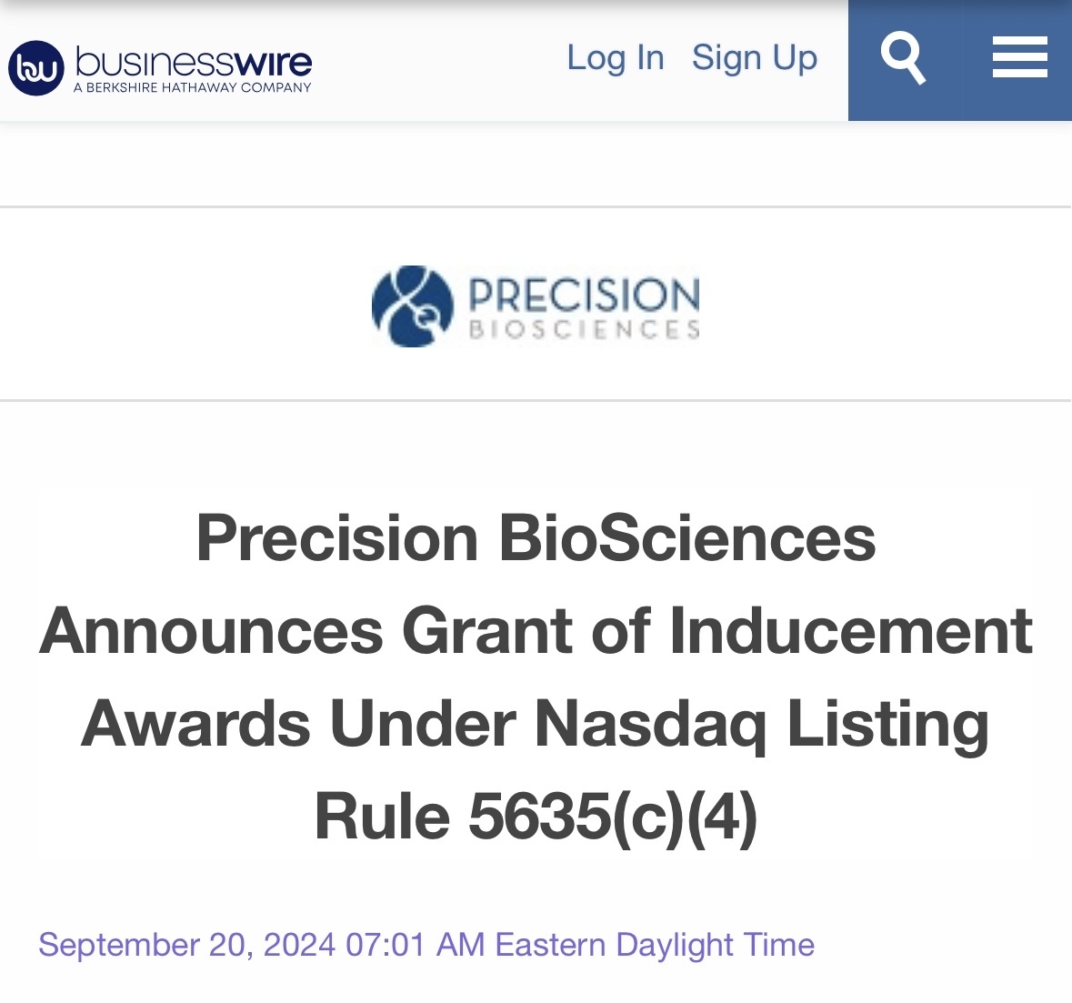 $Precision BioSciences (DTIL.US)$