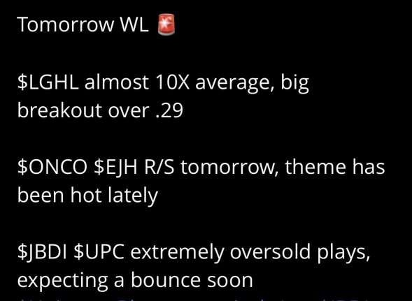 9/24/24 jj’s Watchlist 🚨🚨🚨🚨 *Not trading advice*