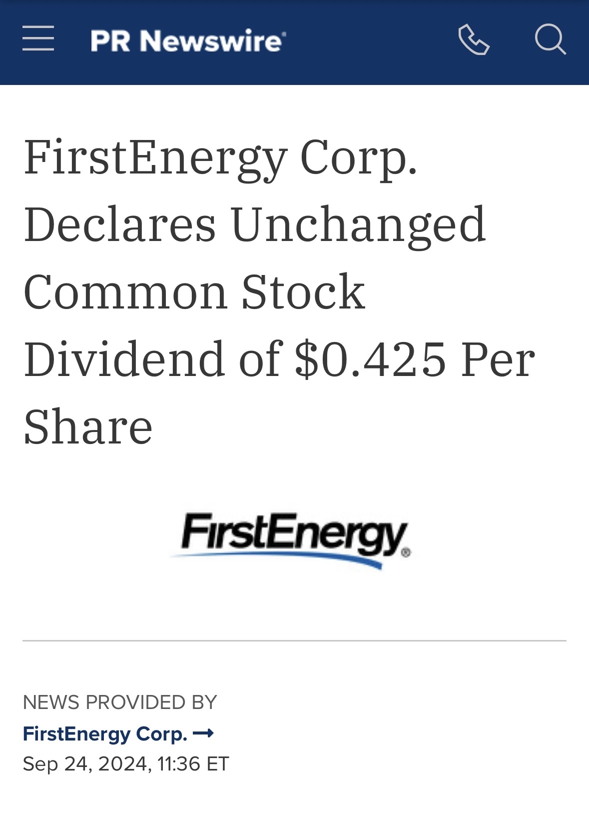 $FirstEnergy (FE.US)$