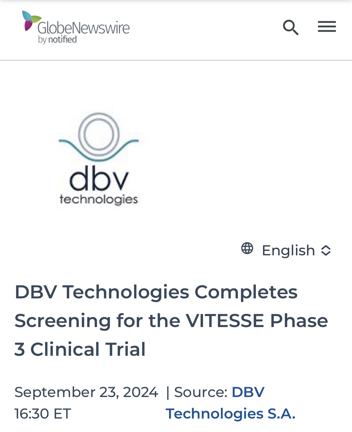 $DBV Technologies (DBVT.US)$