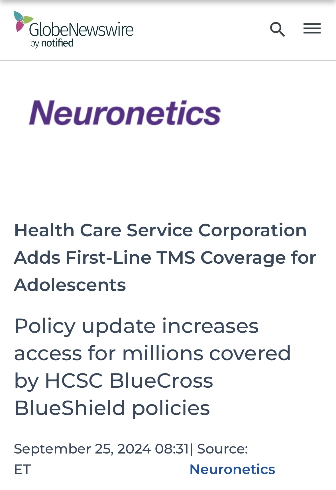 $Neuronetics (STIM.US)$