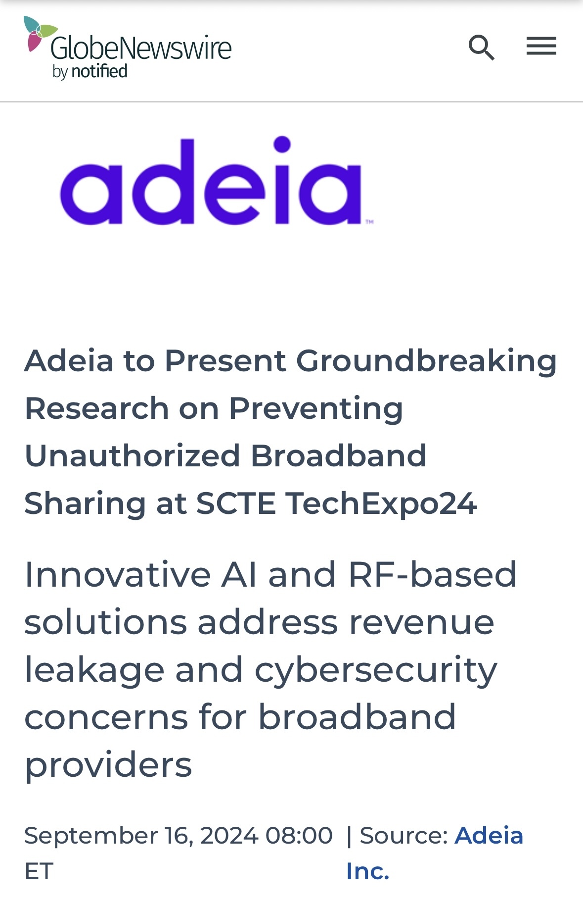 $Adeia (ADEA.US)$