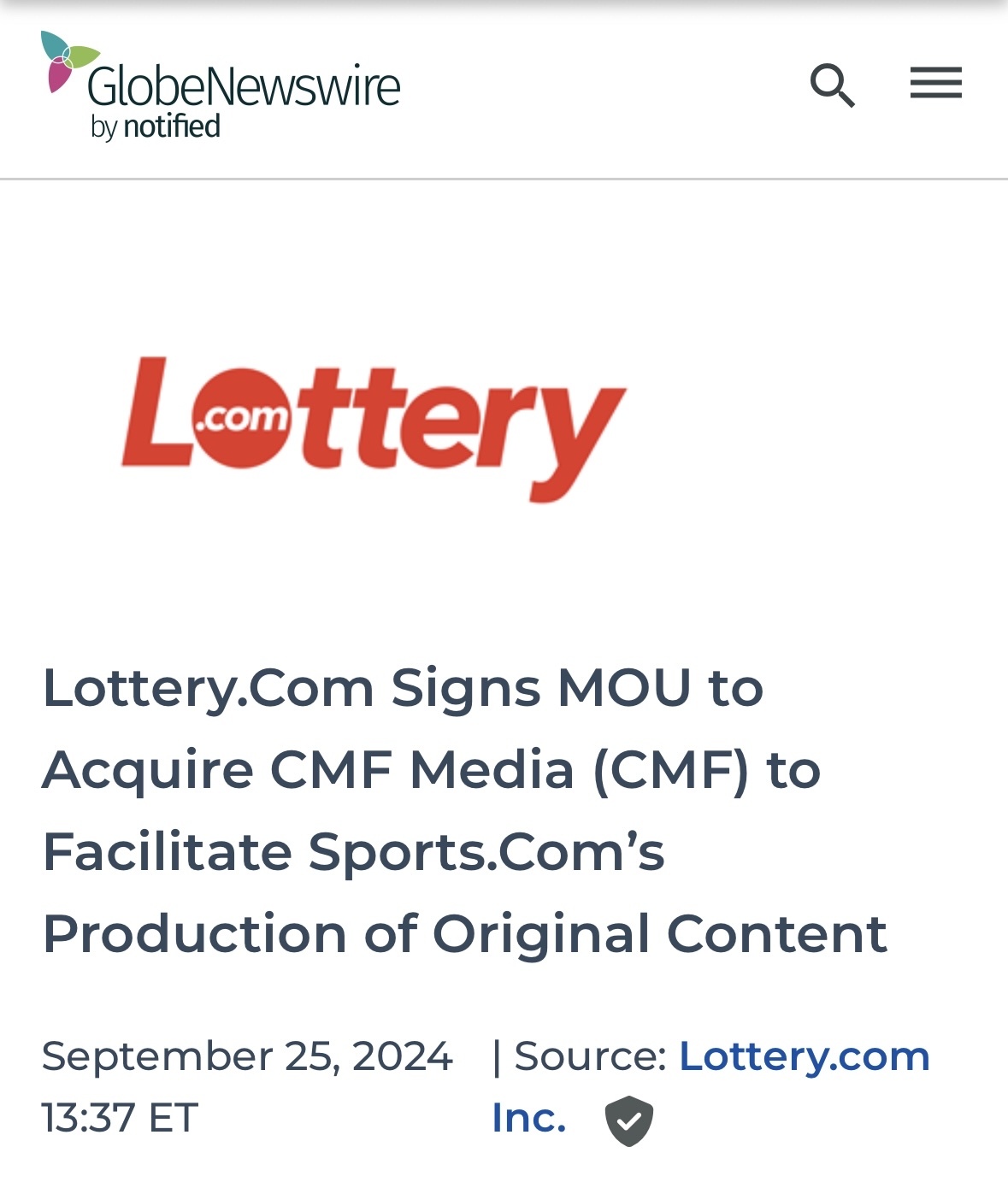 $Lottery.com (LTRY.US)$