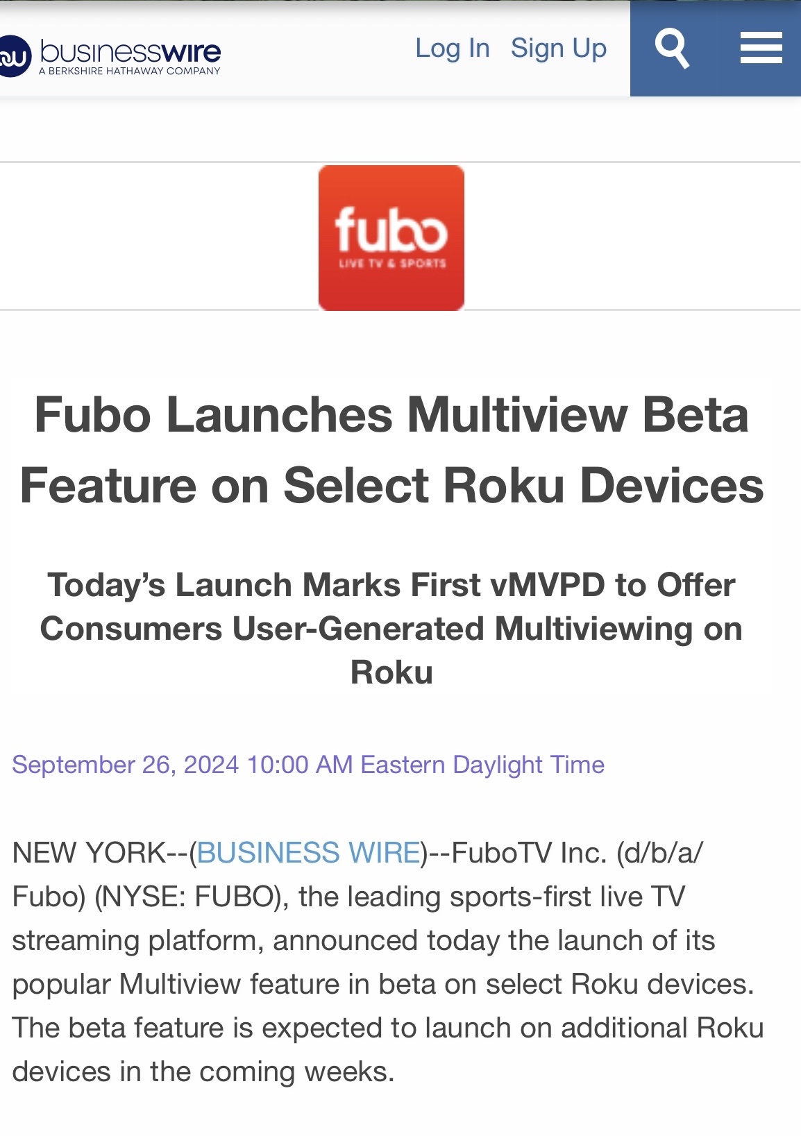 $FuboTV (FUBO.US)$