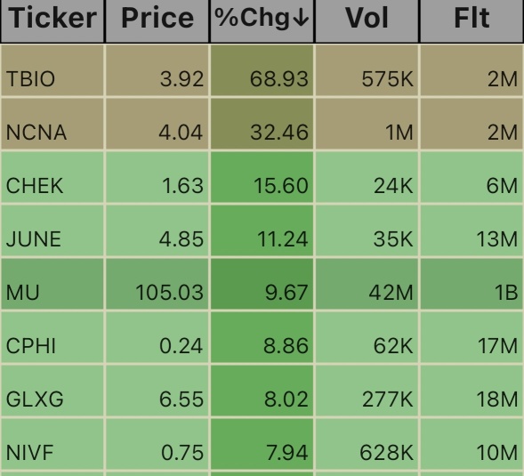 After Hours Tickers.