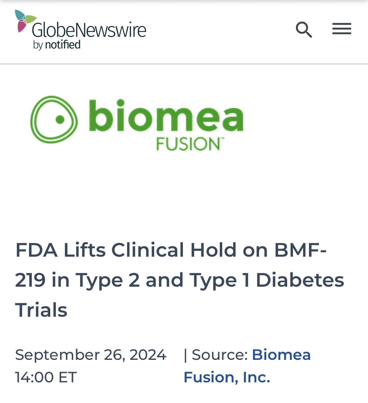 $Biomea Fusion (BMEA.US)$