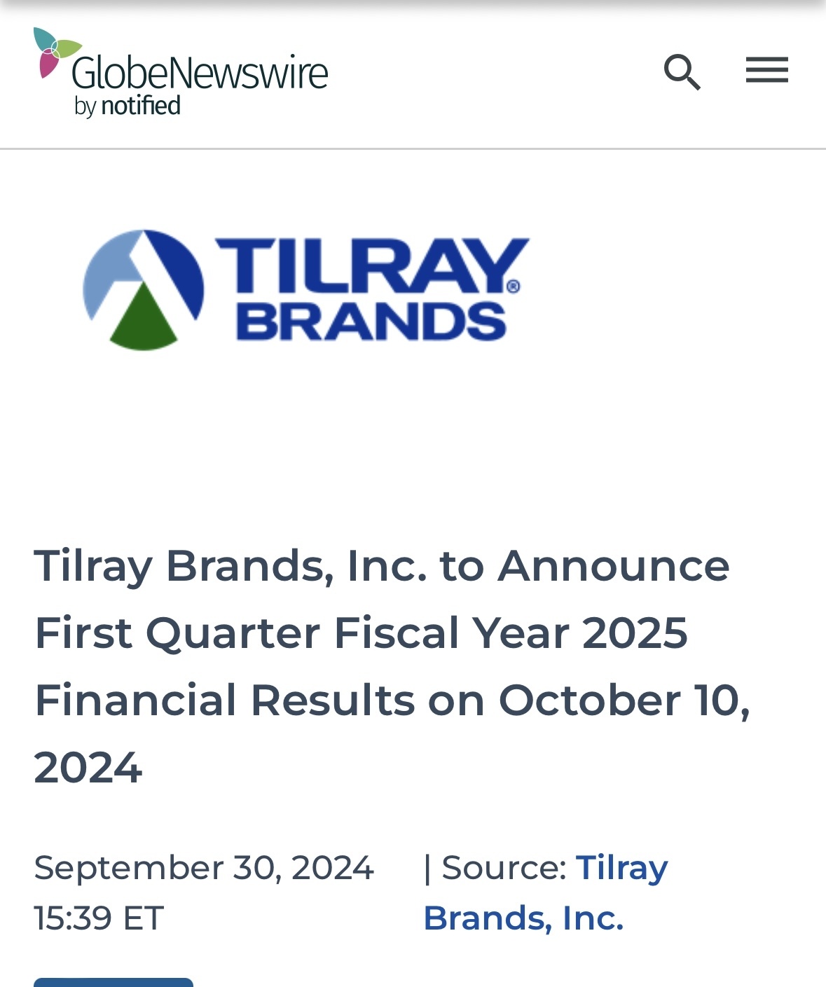 $Tilray Brands (TLRY.US)$