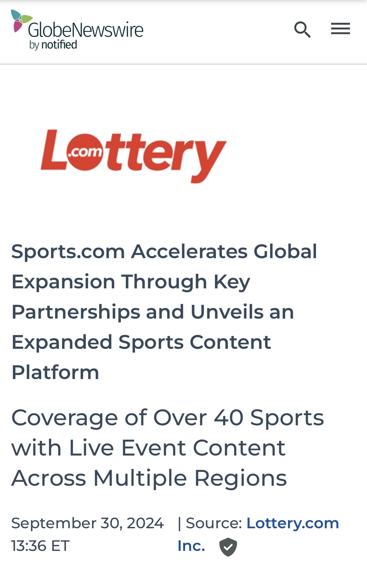 $Lottery.com (LTRY.US)$